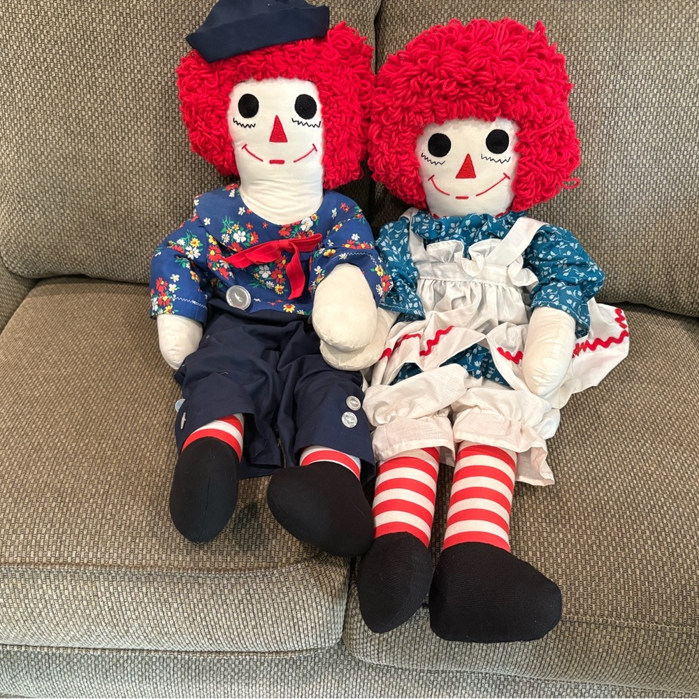 VINTAGE | Raggedy Ann & Andy | Handmade |